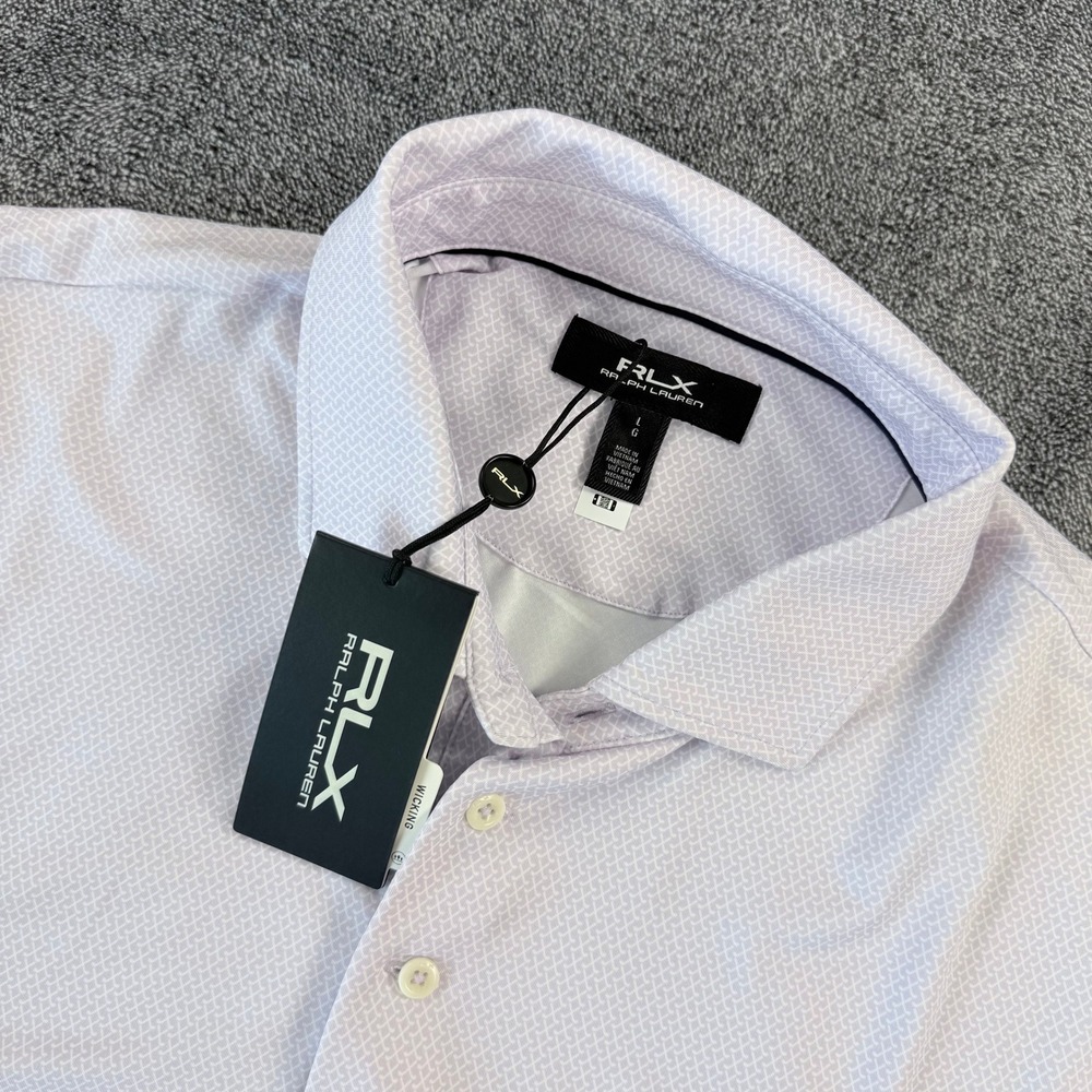 RLX Ralph Lauren Mens Golf Concept 1 Polo Shirt Lilac Purple Large NWT $115